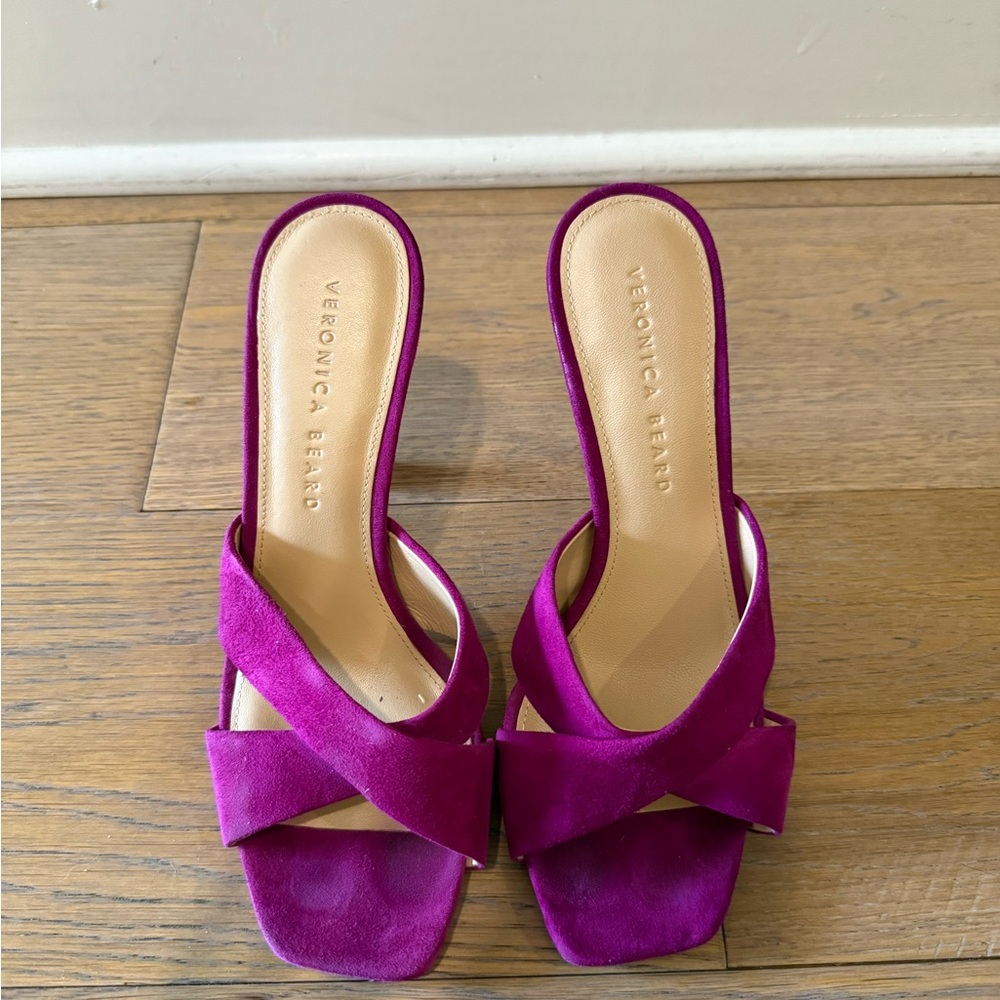 Veronica Beard Women's Fuchsia Heeled Slides